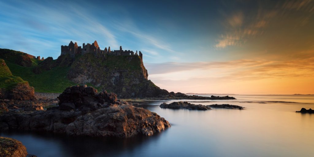 Calm Evening at Dunluce Castle Northern Ireland